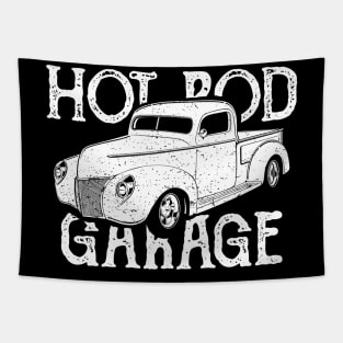 Hot Rod Garage Pickup Truck Tapestry