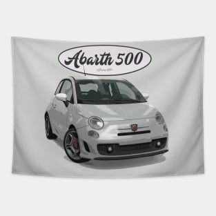 ABARTH 500 Grey White Tapestry