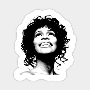 Whitney Houston // Pencil Drawing Vintage Magnet