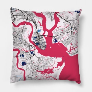 Charleston - United States MilkTea City Map Pillow
