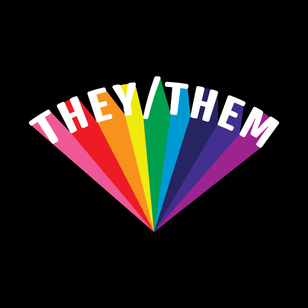 They/Them Pronouns Rainbow Burst by lavenderhearts