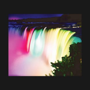 Niagara Falls at night Canada watercolour effect T-Shirt