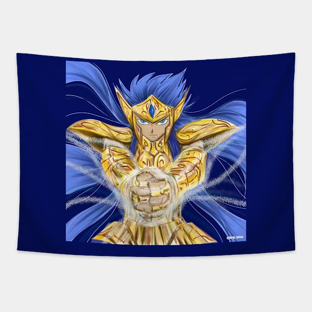 camus of aquarius the golden saint of knights of the zodiac Tapestry by jorge_lebeau