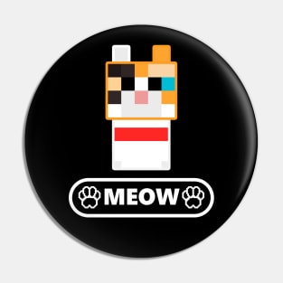 Ulla Britta Cat Meow White Pin