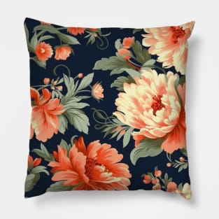 9. Vintage Retro Floral Pattern Artdeco Abstract Delicate Elegance Aesthetic Flowers Spring Pillow