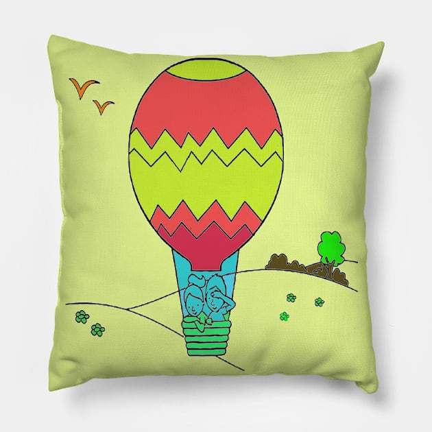 air balloons Pillow by Yeni