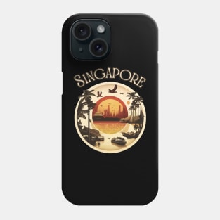 Singapore City Skyline Travel art Phone Case