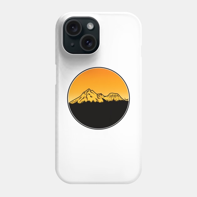 Mt Shasta CA at Sunset Phone Case by FernheartDesign