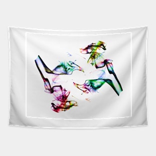 Unique and organic Smoke Art Abstract design Tapestry