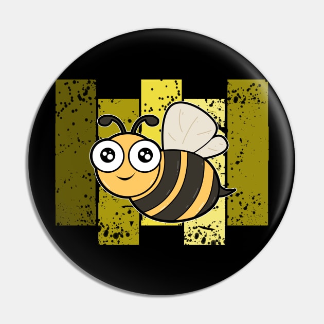 Cute Bee Retro Pin by Imutobi