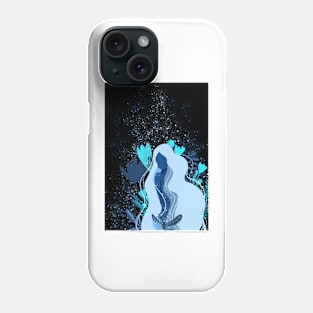 Magical Lady 3, Blue Figure Illustration Phone Case