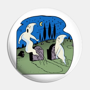 Ghost night rejection Pin