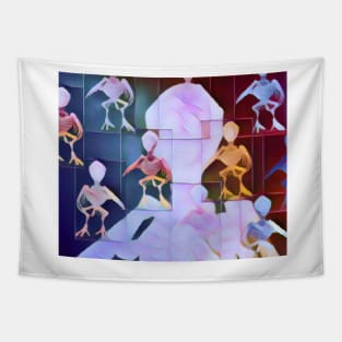 Dancing Skelly Birds Tapestry