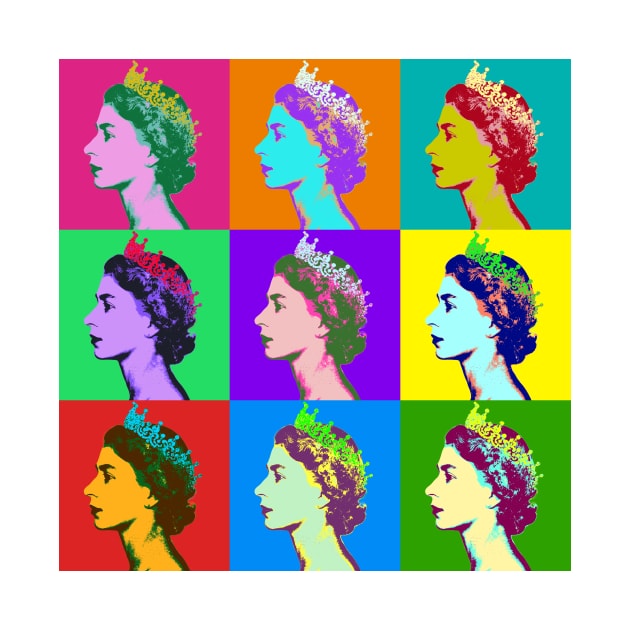 Queen Elizabeth II Pop Culture Art by Daribo