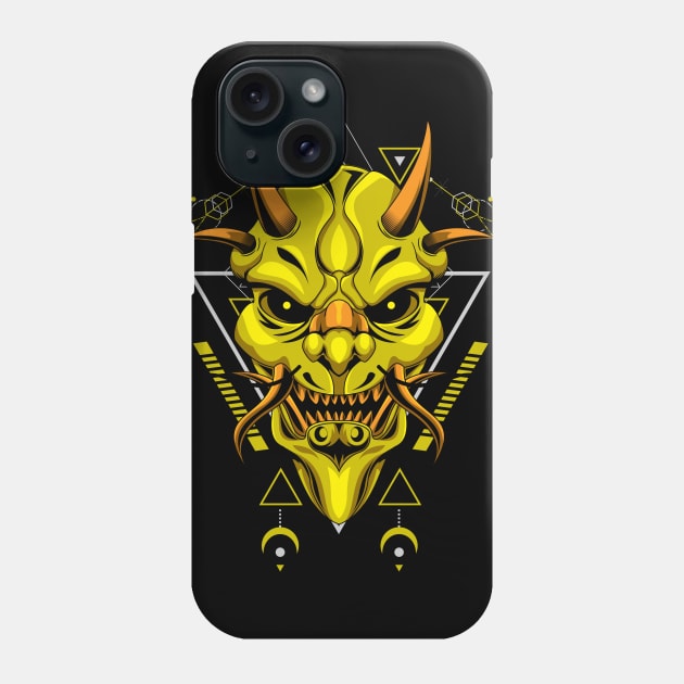 mask japan yokai Phone Case by SHINIGAMII