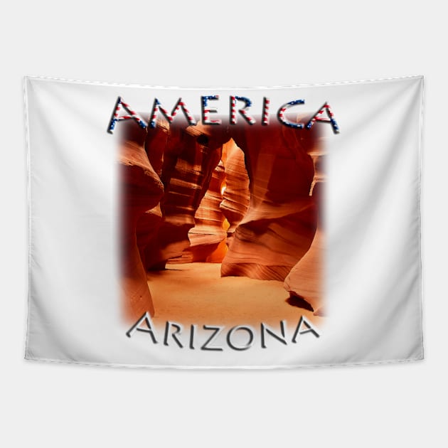 America - Arizona - Antelope Canyon Tapestry by TouristMerch