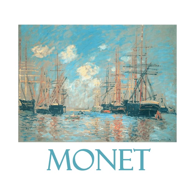 The Sea, Port in Amsterdam (1874) by Claude Monet by Naves