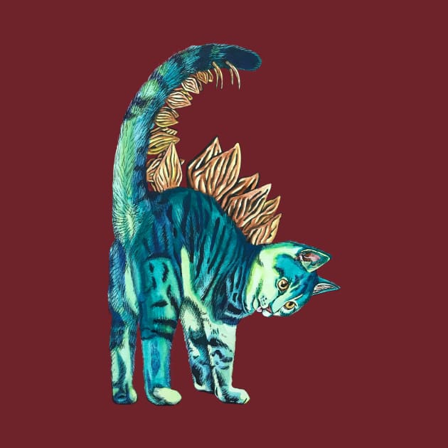 Stegosaurus Kitten by RaLiz