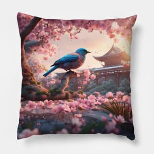 Morning Spring Bird Pillow