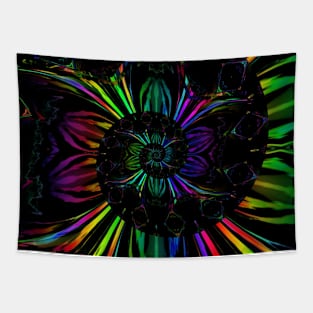 Tie Dye Spiral Mandala Rainbow Tapestry