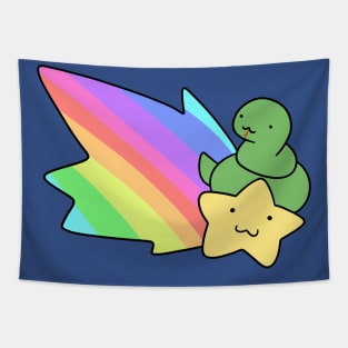 Rainbow Shooting Star Snake Tapestry