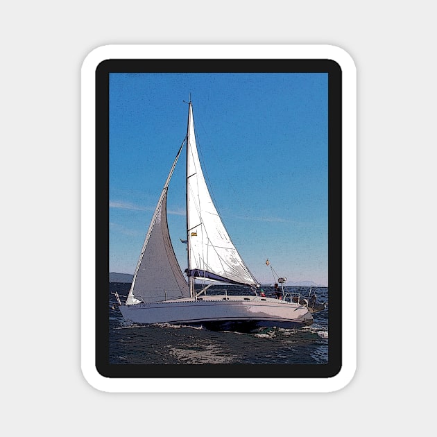 sailboat Magnet by luilli