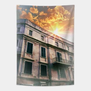 New Orleans Sunset Architecture Tapestry