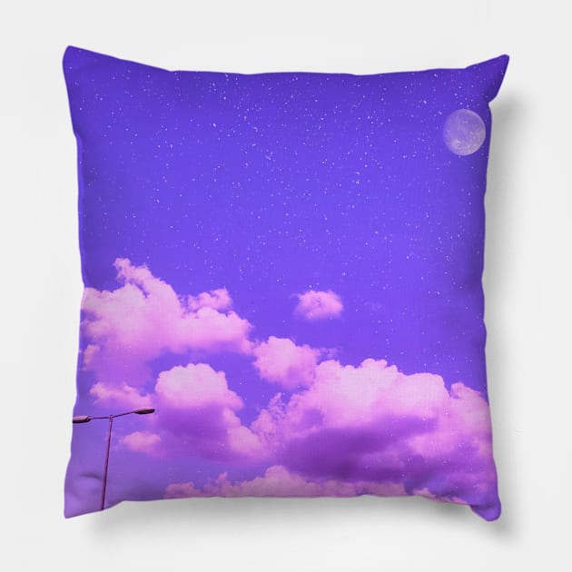 Pink Clouds Pillow by RiddhiShah