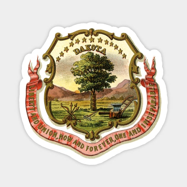 1876 Dakota Territory Coat of Arms Magnet by historicimage