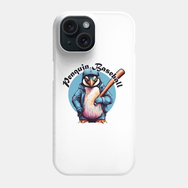 Penguin Baseball Phone Case by Sigmoid