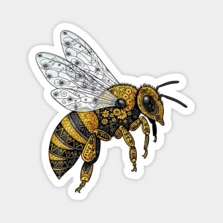 Floral Bee Design Magnet