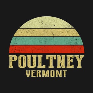 POULTNEY VERMONT Vintage Retro Sunset T-Shirt