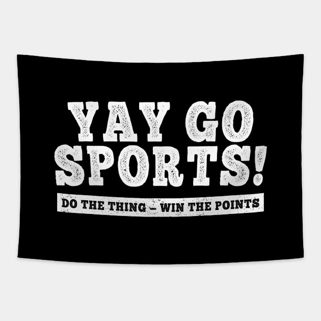 Yay Go Sports! Funny Sports Retro Fade Tapestry by Genie Designs