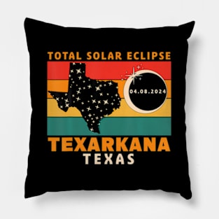 Texarkana Texas Total Solar Eclipse 2024 Pillow