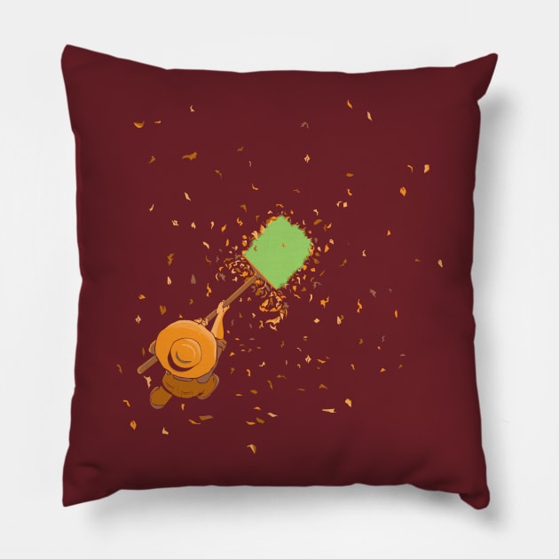 I Hate Fall Season Pillow by ohmybatman