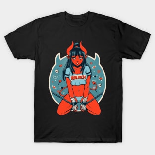 Aesthetic Lil Devil Red Demon Lady Shirt, Anime Demon Girl Rockabilly  Sweatshirt