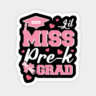 Little Miss Pre-K Grad 2024 Preschool Prek Graduation Gift For Boys Girls Kids Magnet