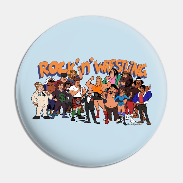 rock n wrestling Pin by jasonwulf