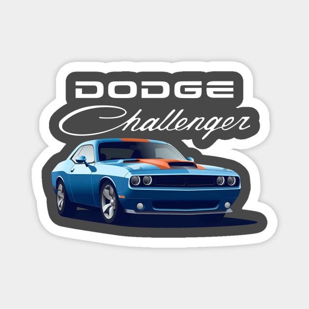 Challenger RT American Car Magnet by Turbo29