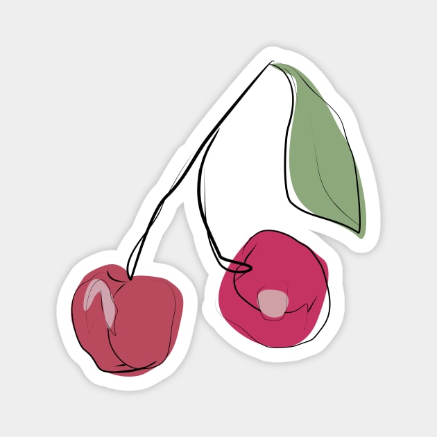 drawing ripe cherry Magnet by Veronika-Sh