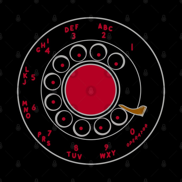 Rotary Dial Retro by Black Red Store