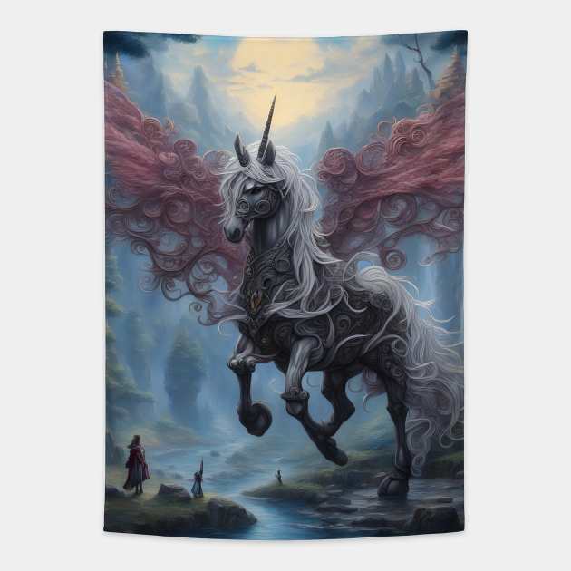 fantasy unicorn Tapestry by Chantel Fourie