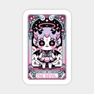 The Devil Tarot Card Kawaii Pastel Goth Occult Anime Magnet