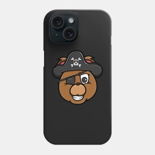 Bear Head Pirate Cartoon Mascot Phone Case