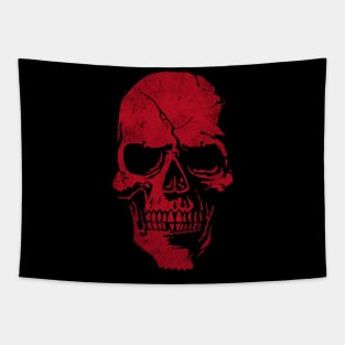 Crimson Skull Graphic - Cool Badass Distressed Art Tapestry