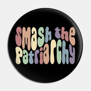 Smash The Patriarchy Rainbow Word Art Pin