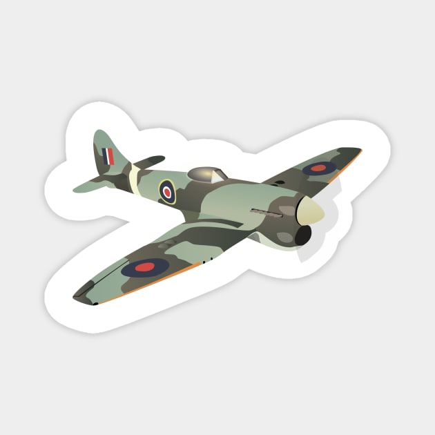 Hawker Tempest British WW2 Airplane Magnet by NorseTech