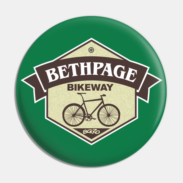 Bethpage Bikeway Small version Pin by BonzoTee