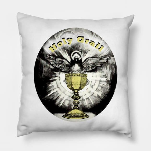 Holy Grail Chalice of the Mystery of Jesus Christ Pillow by Marccelus