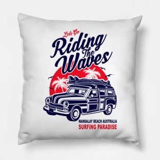 Mandalay Beach Australia Surfing Paradise Pillow